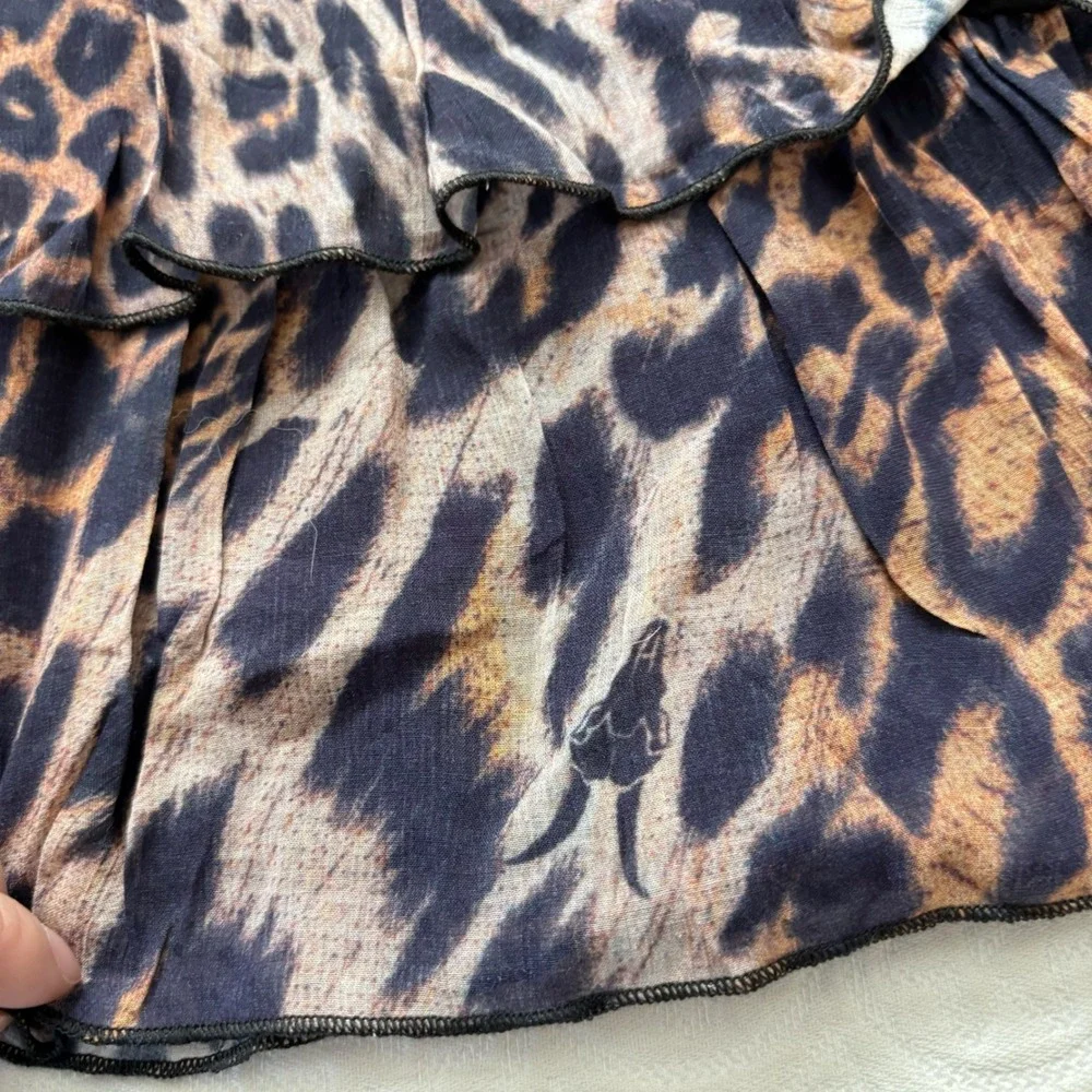 smALLSAINTS Girls' Leopard Tiered Dress (9-10‎ Years)